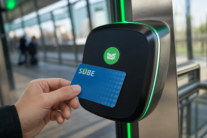Tarjeta SUBE tocada en terminal sin contacto con Mercado Pago